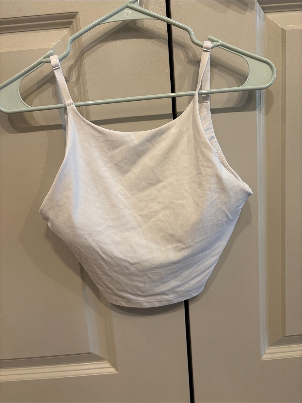 Athleta White Cropped Performance Tank Sports Bra